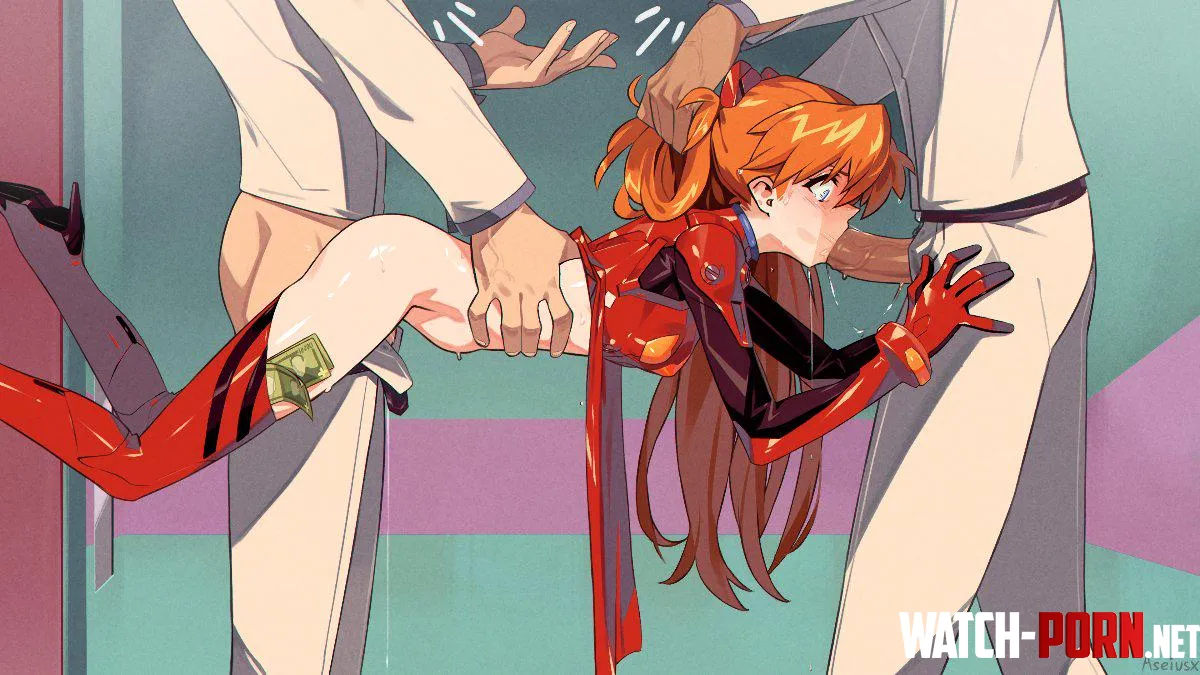 Asuka Langley Soryu doing some elevator service Aseiusx Neon Genesis Evangelion by E_dl0co36