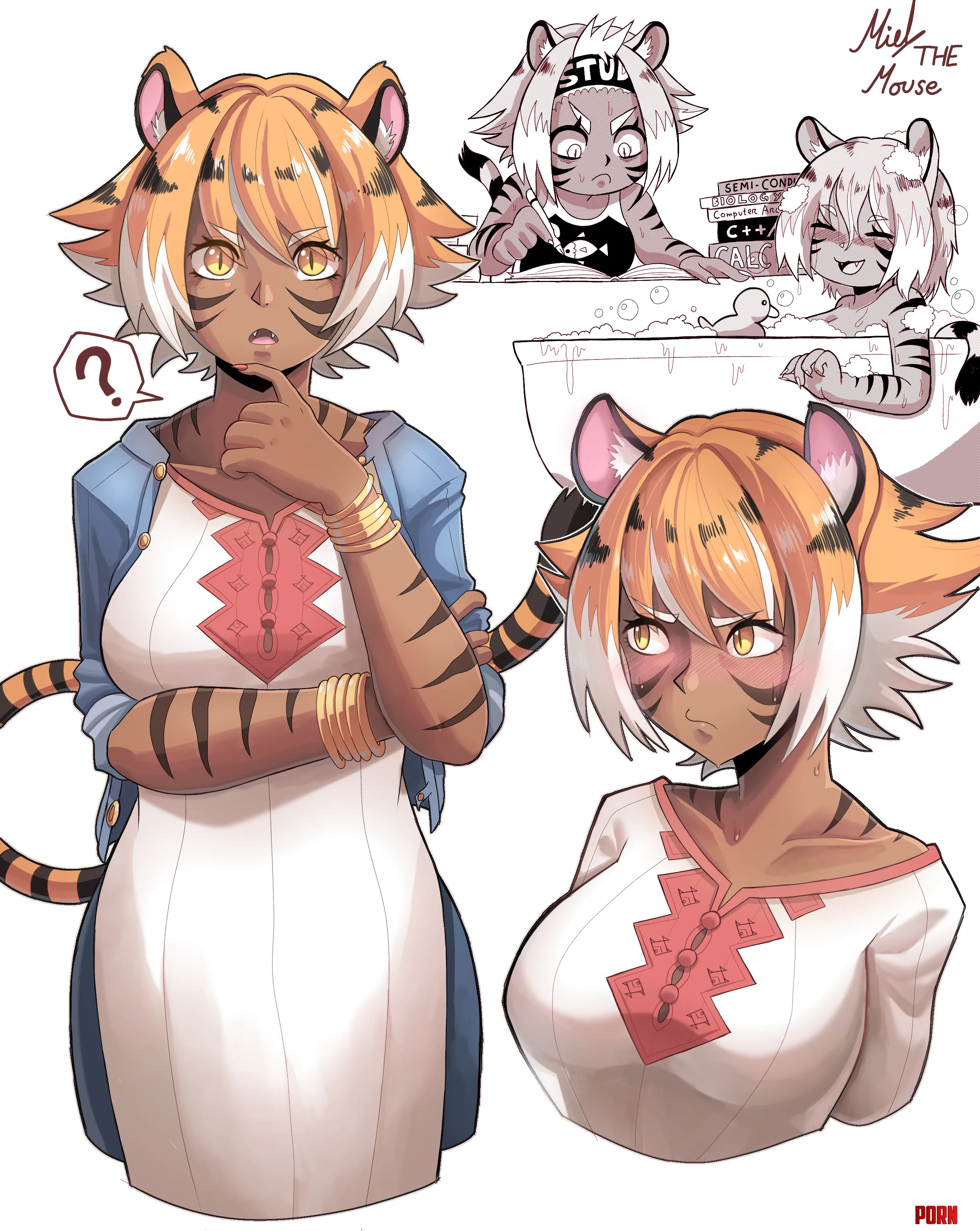 Tiger girl Art by me MielTheMouse by Burniel409