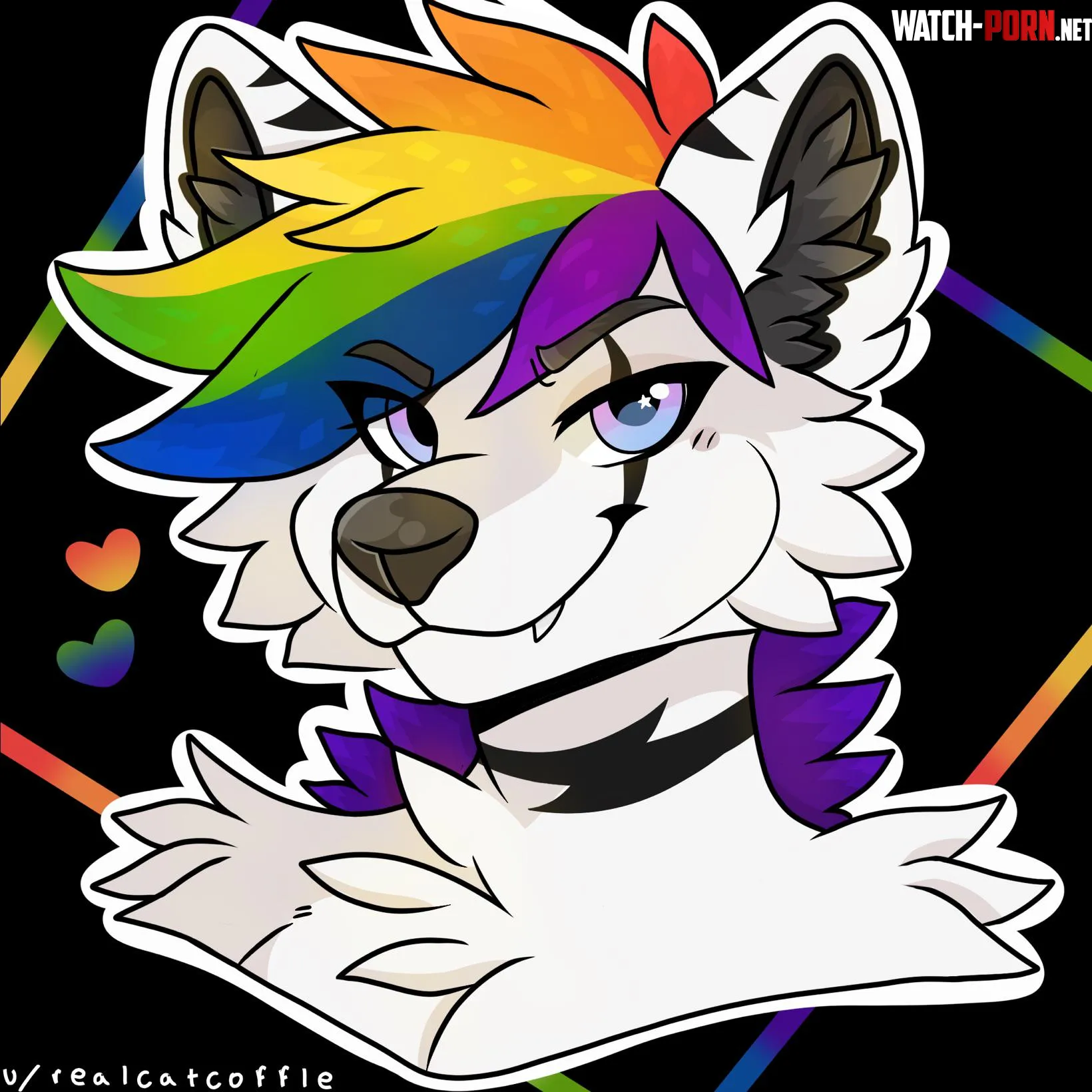 rainbow pup COM by realcatcoffle