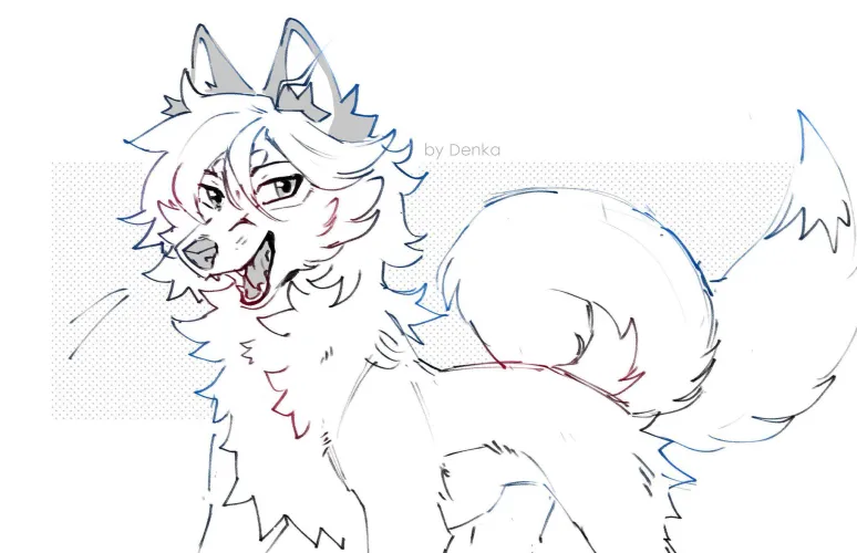 Thumbnail Unique Sketch Art by Denka_art - Explore the Furry Creations