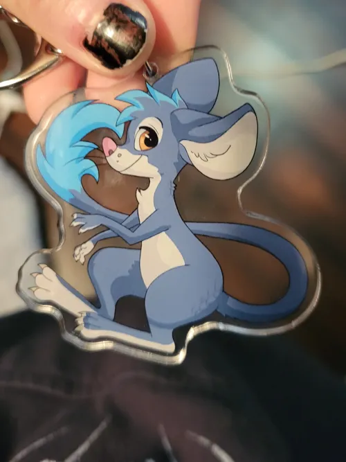 Thumbnail Reposting Furry Keychain at Thrift by D1SB3L13FS | furry