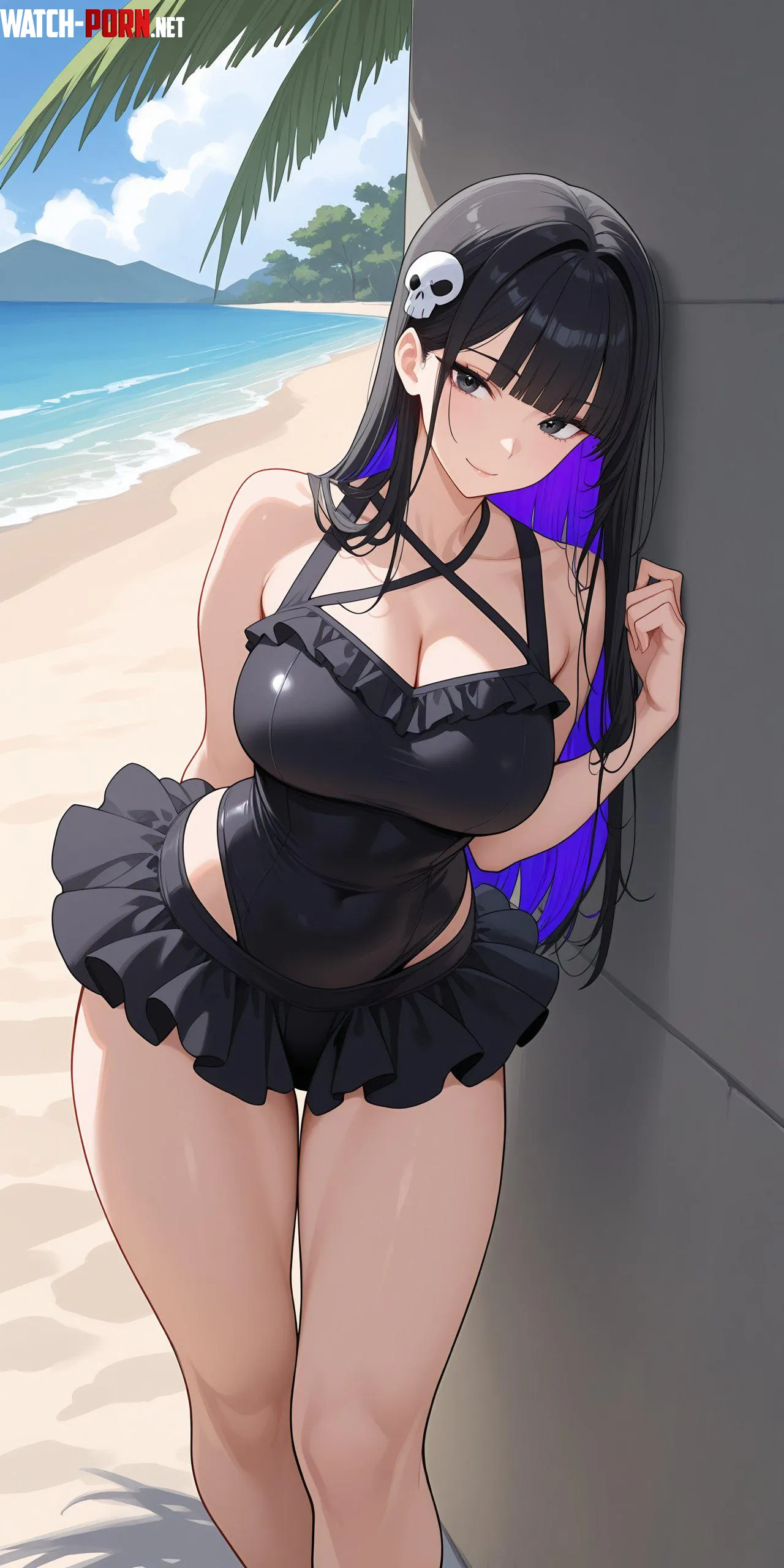 Swimsuit Goth Girl by CheetahSperm18