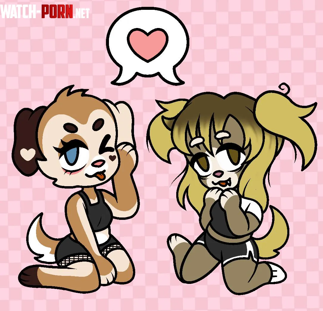 Doodled Chibi Versions of My Friends Fursona and Mine 3 by polybambi