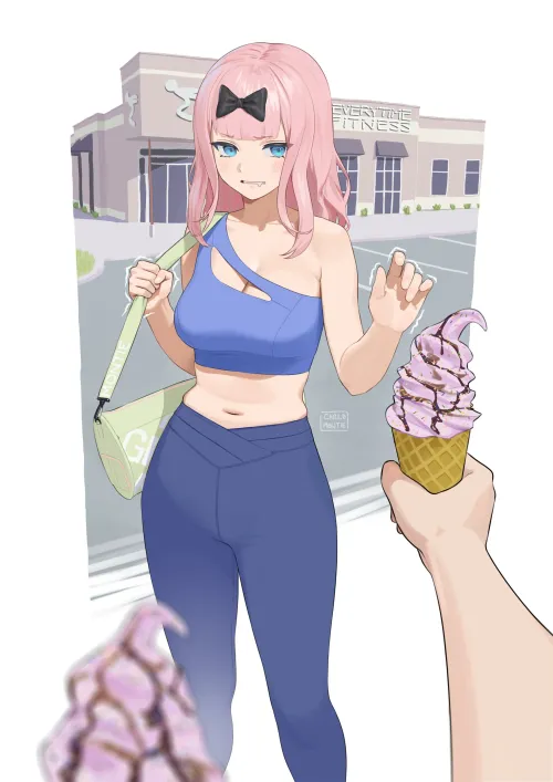 Thumbnail Post-Workout Treat: Chika's Ice Cream Delight by llamanatee | animemidriff