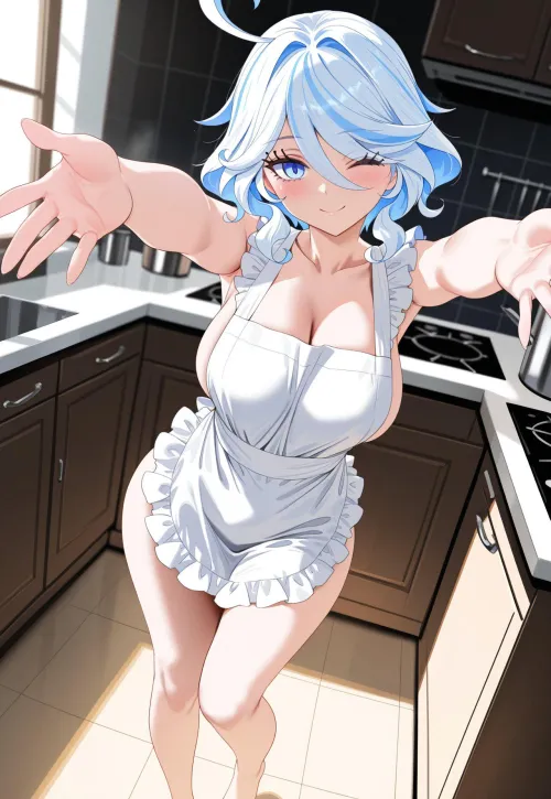Thumbnail Exposed: Naked Apron Furina in Genshin Impact | CheetahSperm18