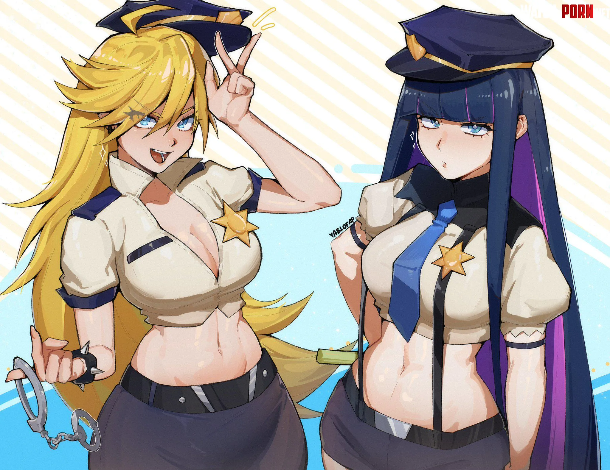 Officers Panty amp Stocking by kitten_bb-