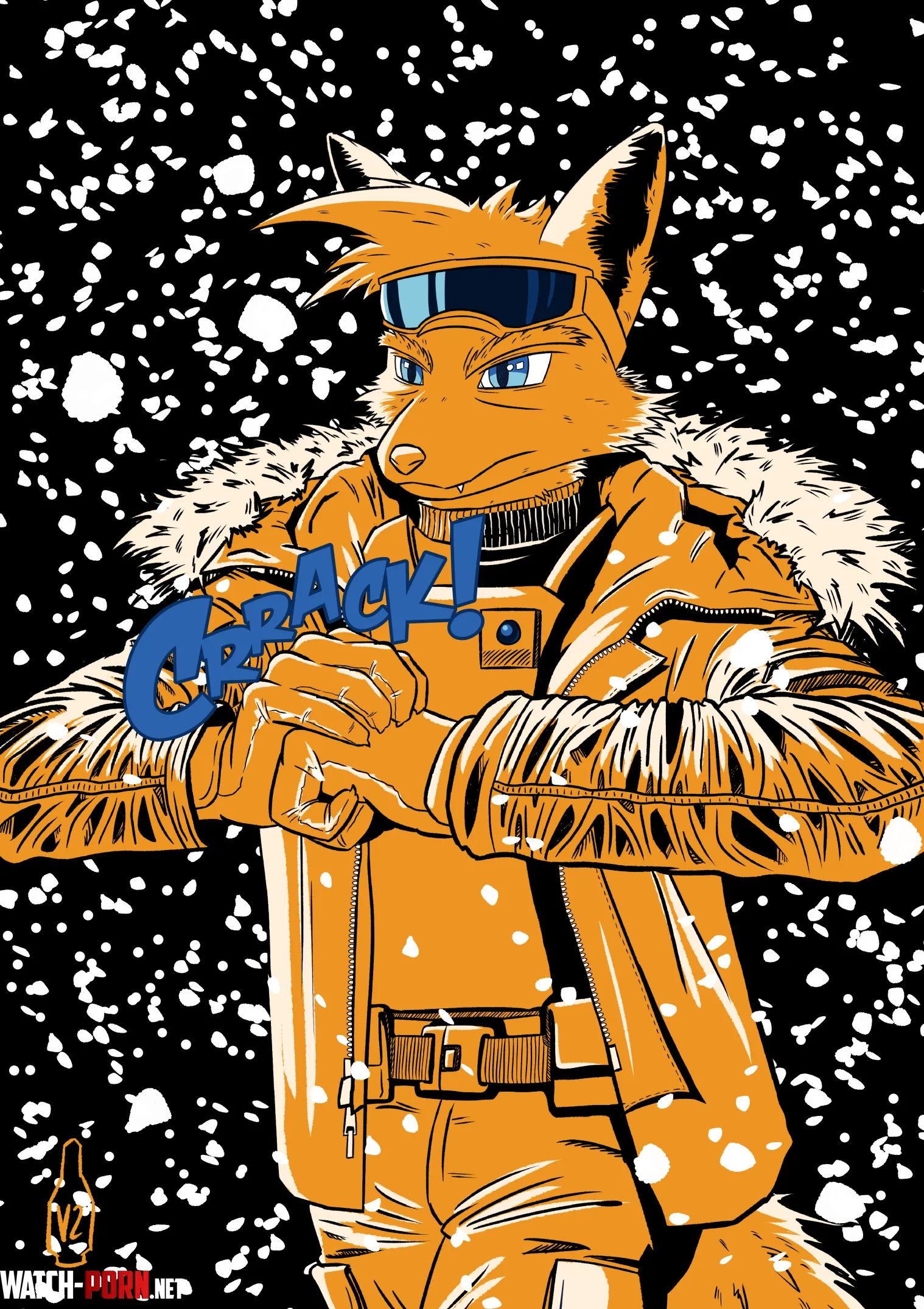 Trudging Through the BlizzardArt by me by Art-Thou-Bored