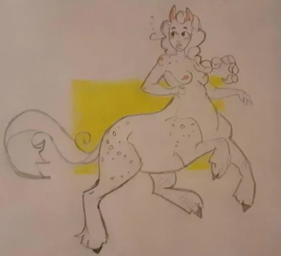 Thumbnail Unlock Tuna-pasta-salad's Unique Centaur Chick Drawing on MonsterGirl