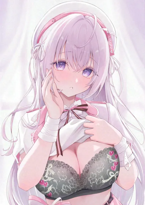 Thumbnail Admiring the Fancy Black Bra Fashion in the Ecchi Category by marxsander2016