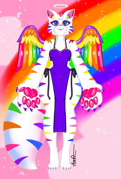 Thumbnail Lisa Frank-Inspired Furry Character by Charmieart | celestialstupidity