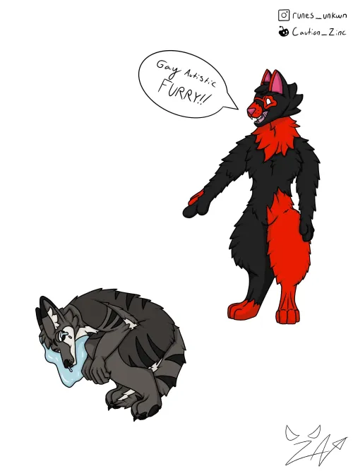 Thumbnail Identity Exploration: Caution_Zinc's POV Art | Furry