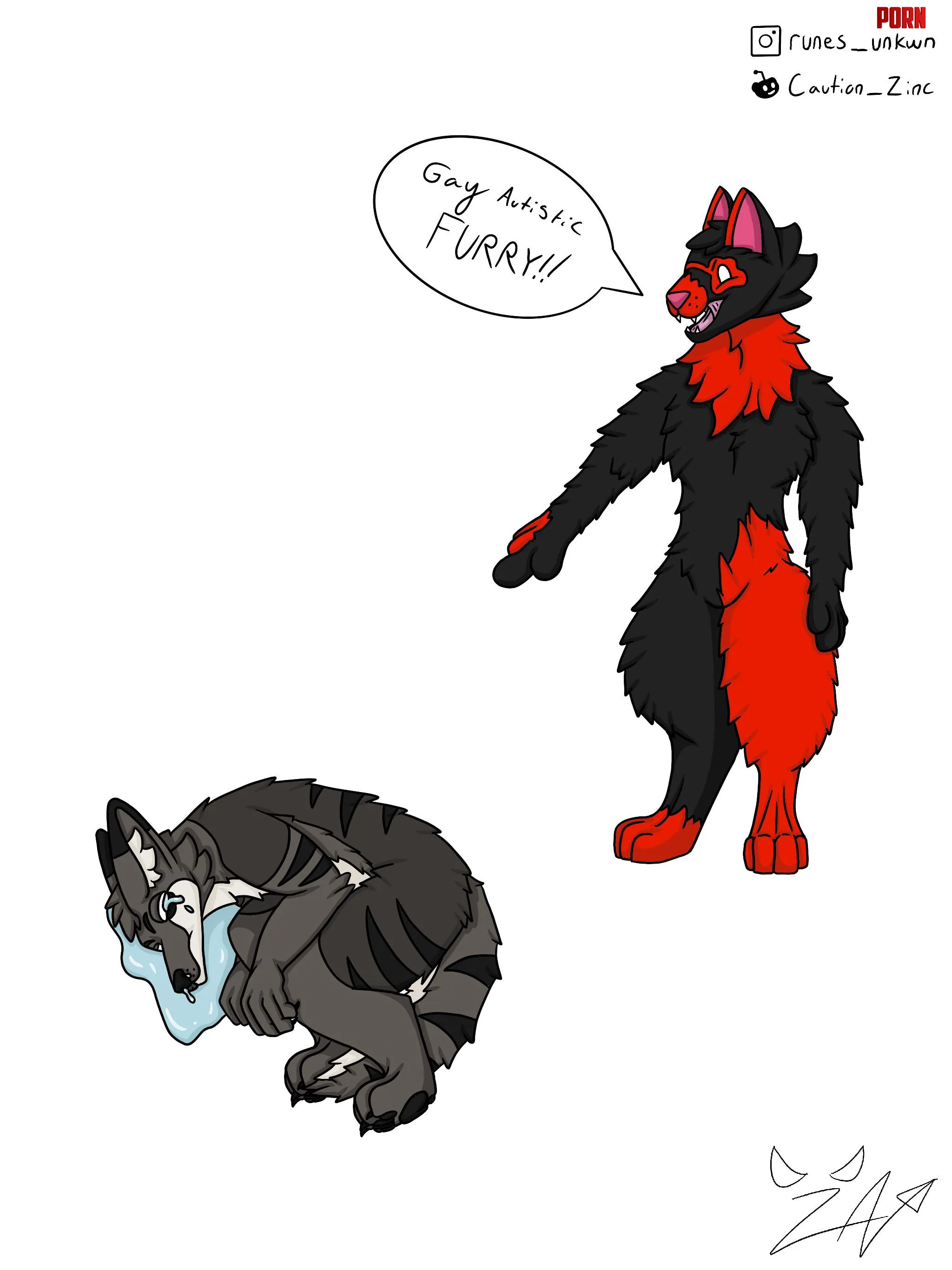 POV your friend a gay autistic furry keeps calling you a gay autistic furry true by Caution_Zinc