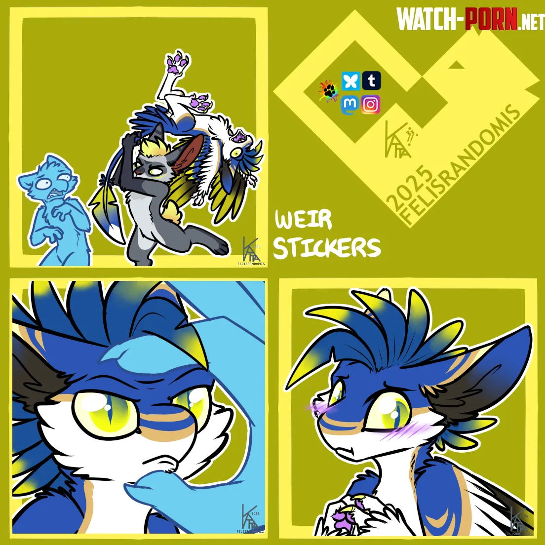 Some more avali stickers  By FelisRandomis by WeirFoxcoon