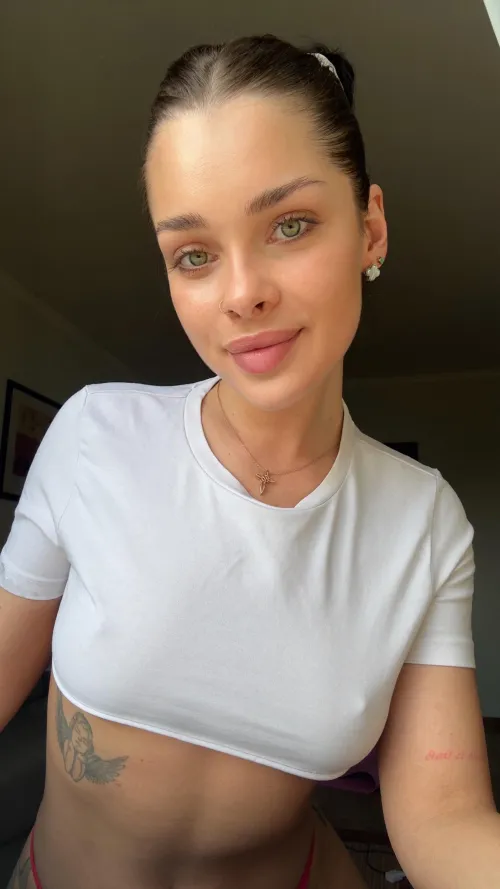 Thumbnail Braless Beauty: Unveiling the Look by ConstanceiaDelicate | croptopgirls