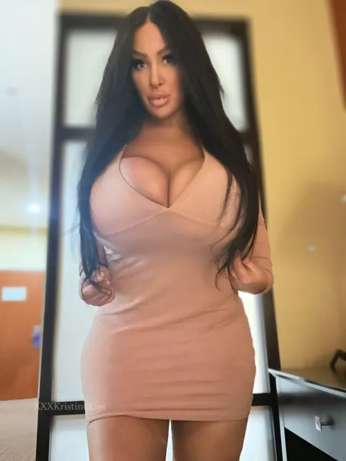 Thumbnail XXXKristineKiss's Fashion Dilemma: 'The Dress Struggles to Keep Me In' in Tightdresses Category