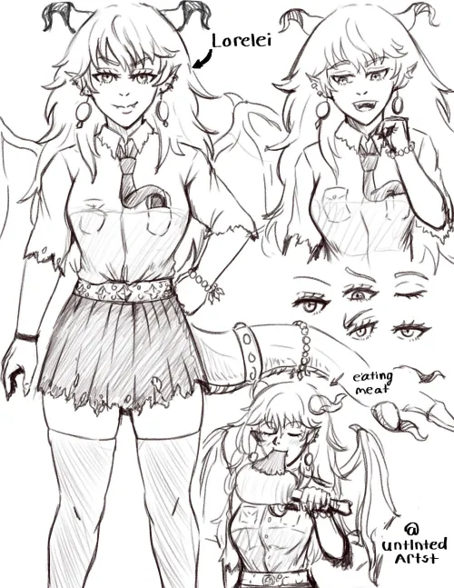 Thumbnail Appreciate UNTLEND_ART's Dragon Girl Gyaru Creation in the MonsterGirl Category