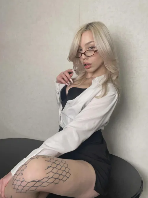 Thumbnail Geek Chic Seduction: Glasses Adding to the Sexy Aura - moonstarfoxy