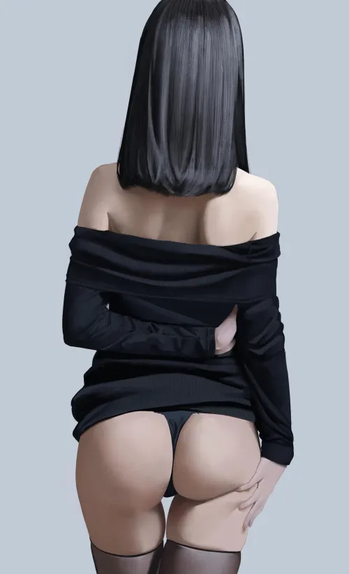 Thumbnail Exquisite Elegance in Black | Ecchi