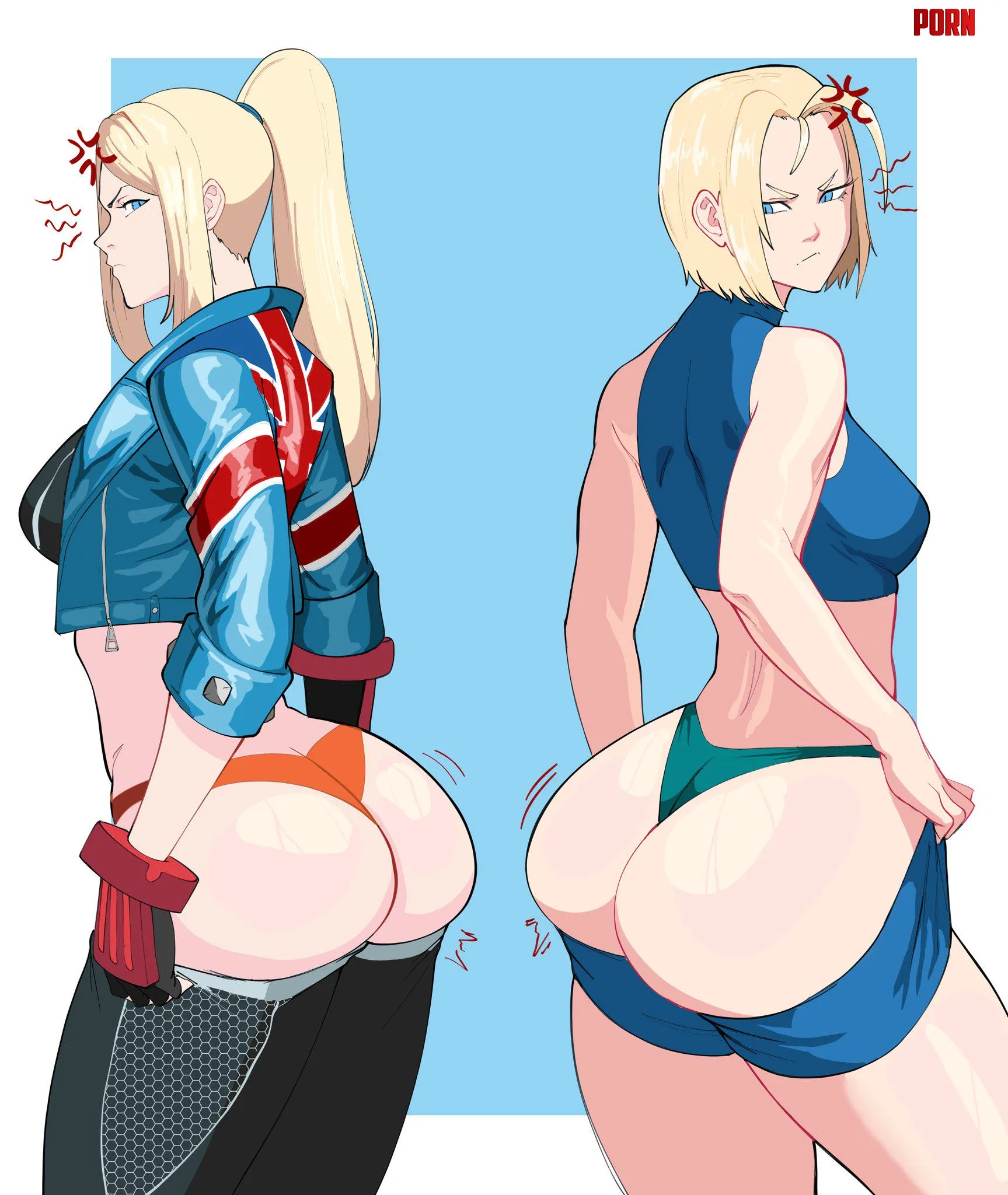 Cammy and Samus BootyOff OctaviusDP by kitten_bb-