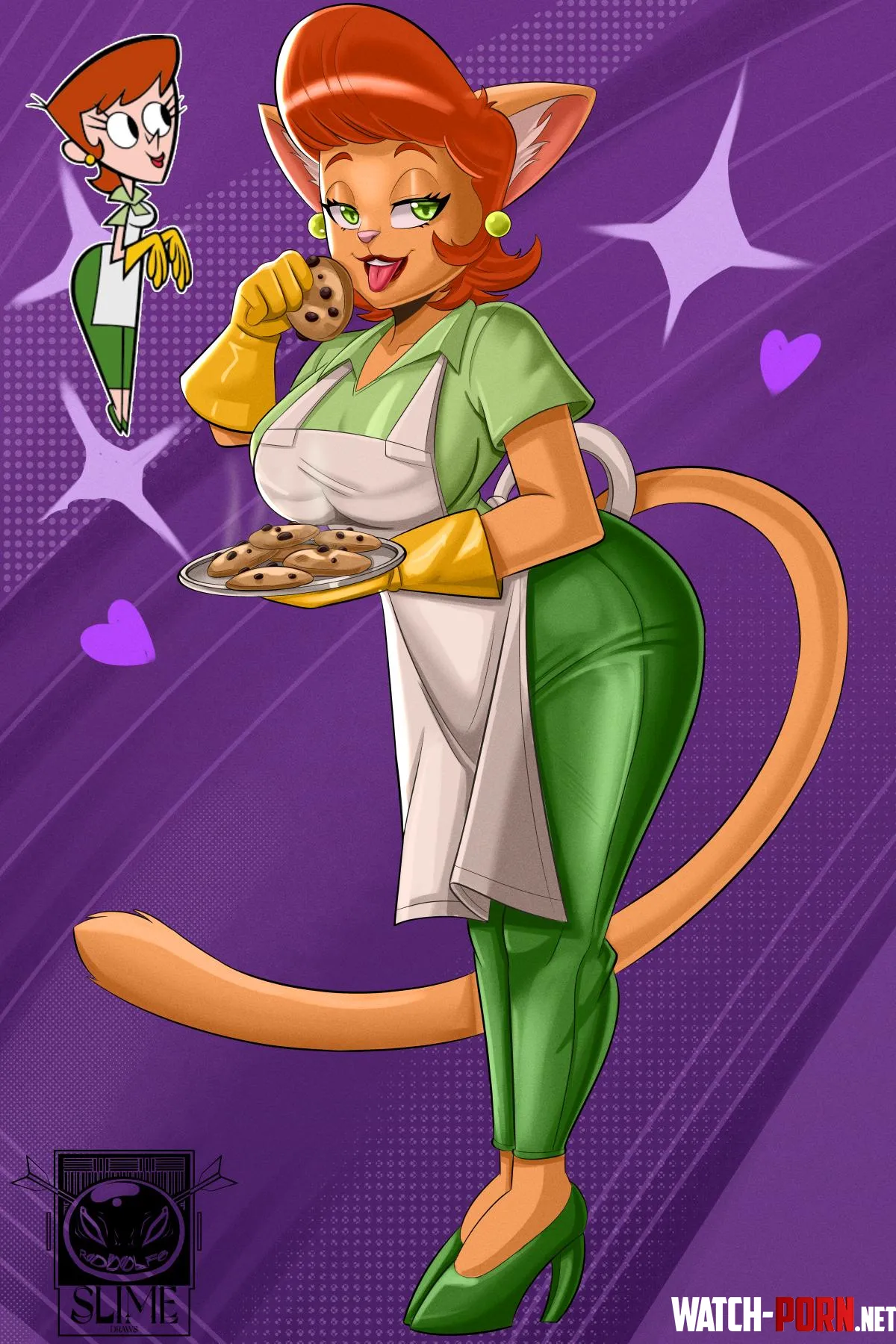  I turned Dexters Mom into a gorgeous furry cat  What do you think By me DM for more Commissions by rodolfoslime
