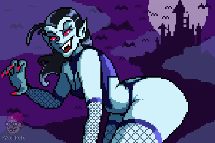 Thumbnail Sexy Vampire Girls Art by After-Plastic-5035: PixelArtNSFW