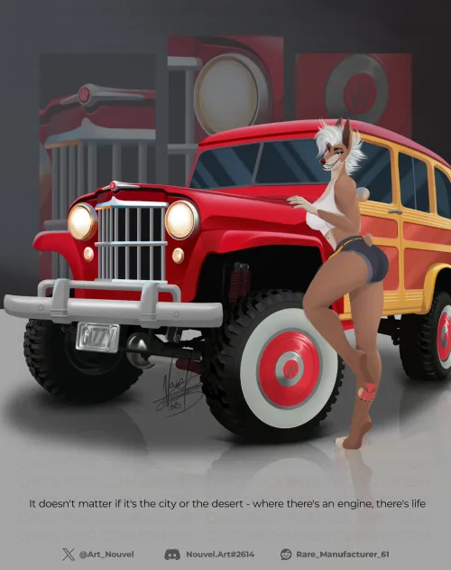 Thumbnail Rare_Manufacturer_61's Commission Adventure: Furry Car Drawing