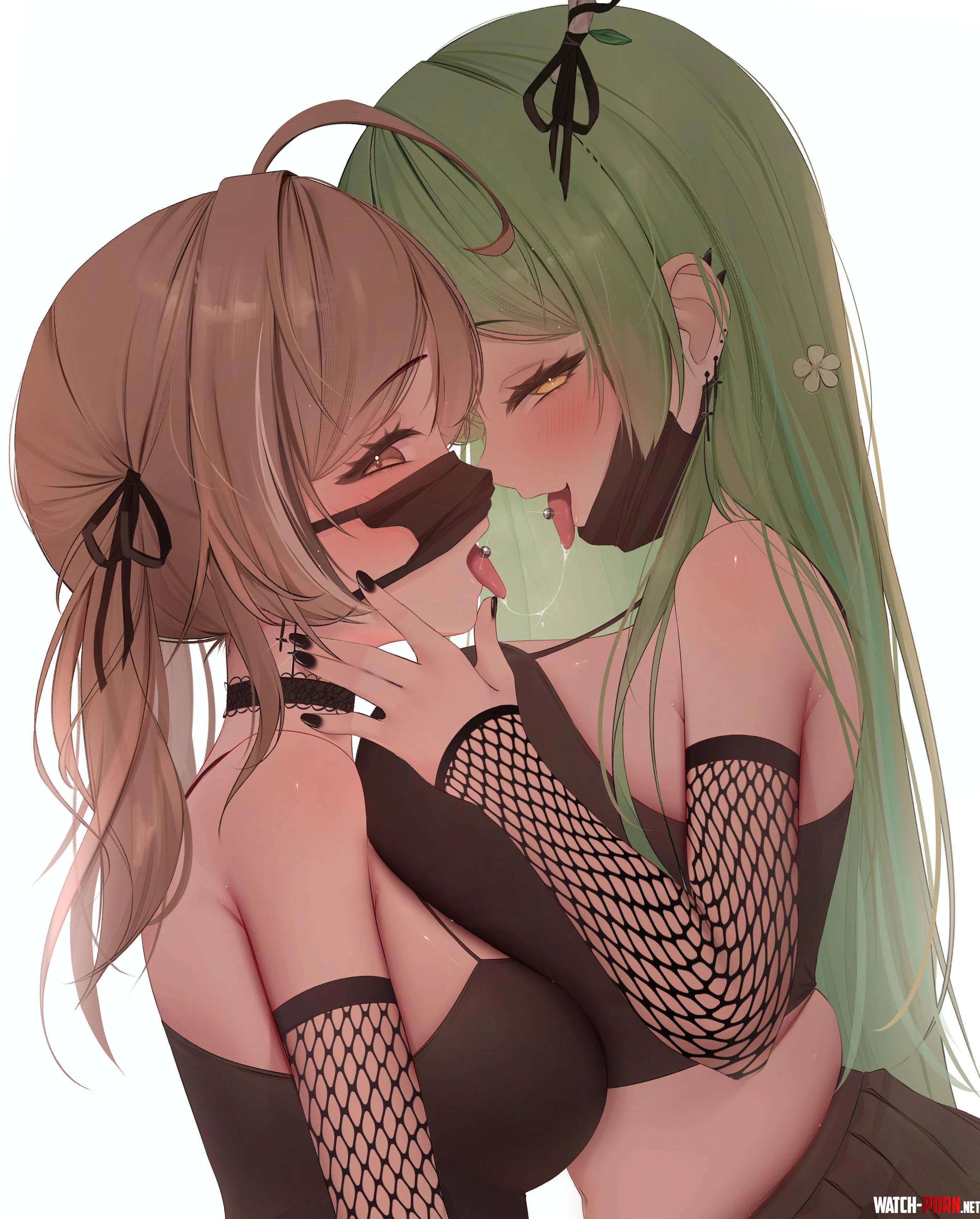 Goth Mumei amp Fauna kiss Hololive by Silent_Steak_9540