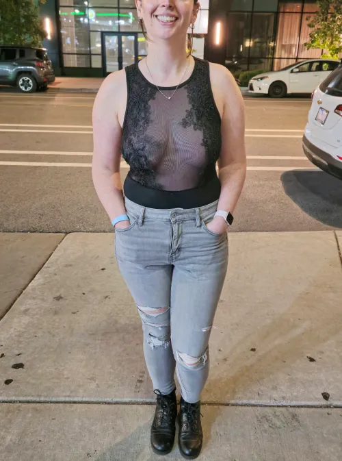 Thumbnail Captivating Wandering Eyes: Sheer Cleavage at Its Best by TimidLilyGirl