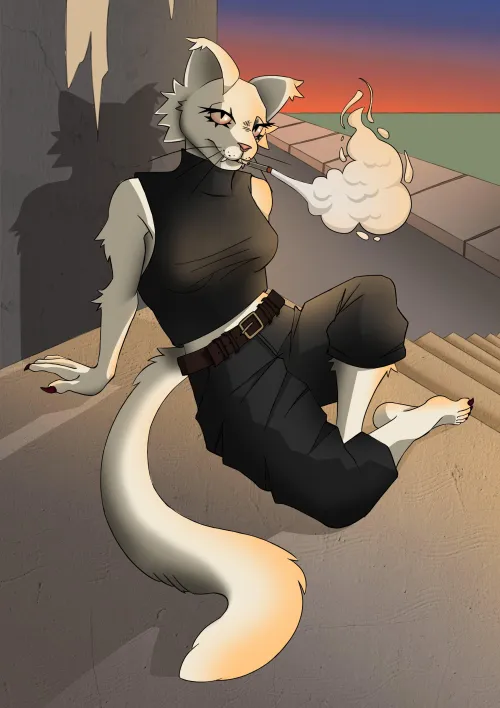 Thumbnail Red Eyes, White Fur - Exploring Fursona by SuspiciousBank9801 in the Furry World