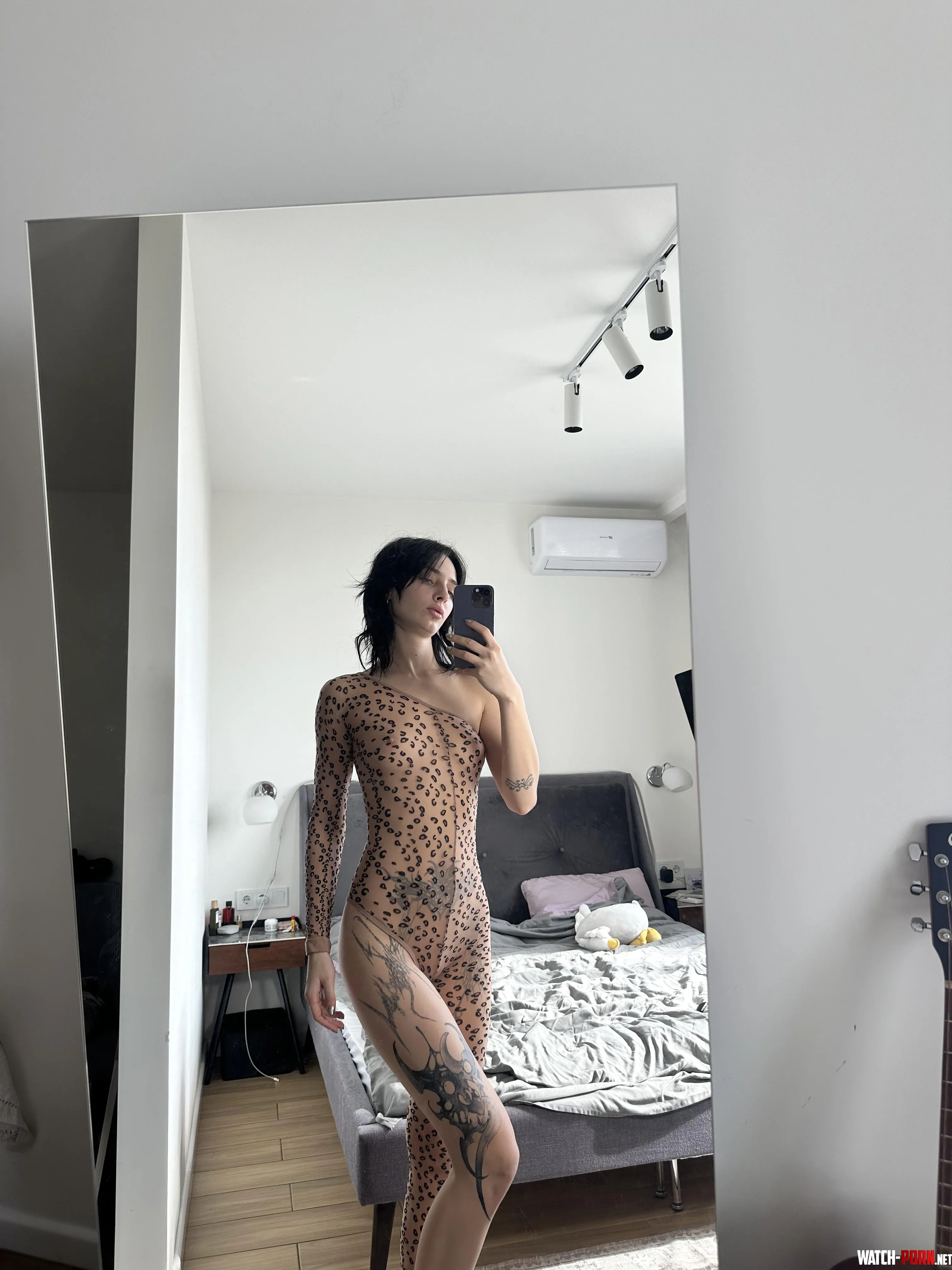 Leopard in the mirror hissss by nikaballou