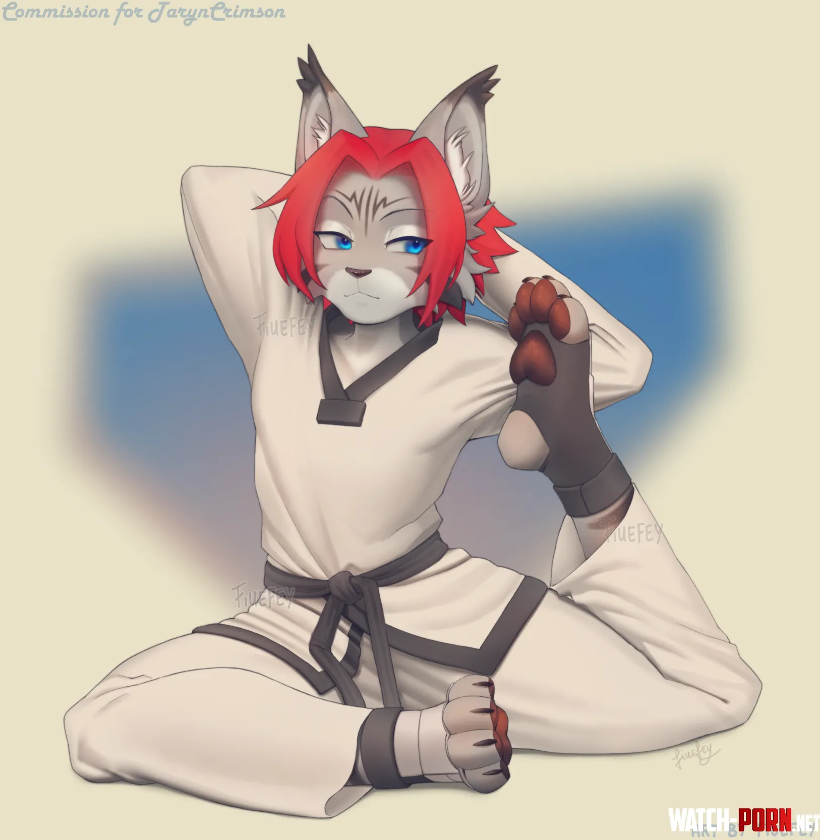 Flexy lynx commission for TarynCrimson by fiuefey me by Fiuefey