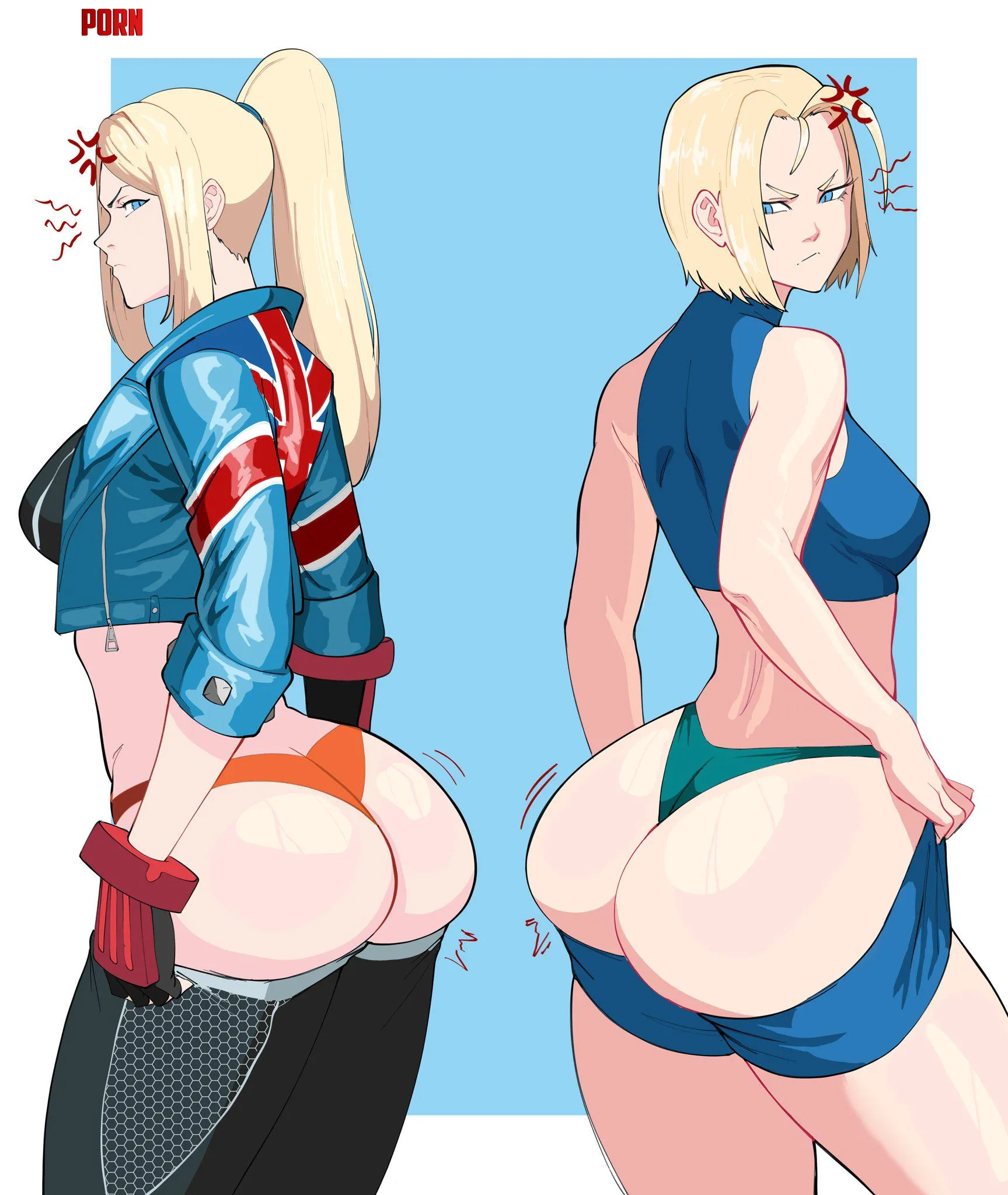 Cammy and Samus BootyOff OctaviusDP by kitten_bb-