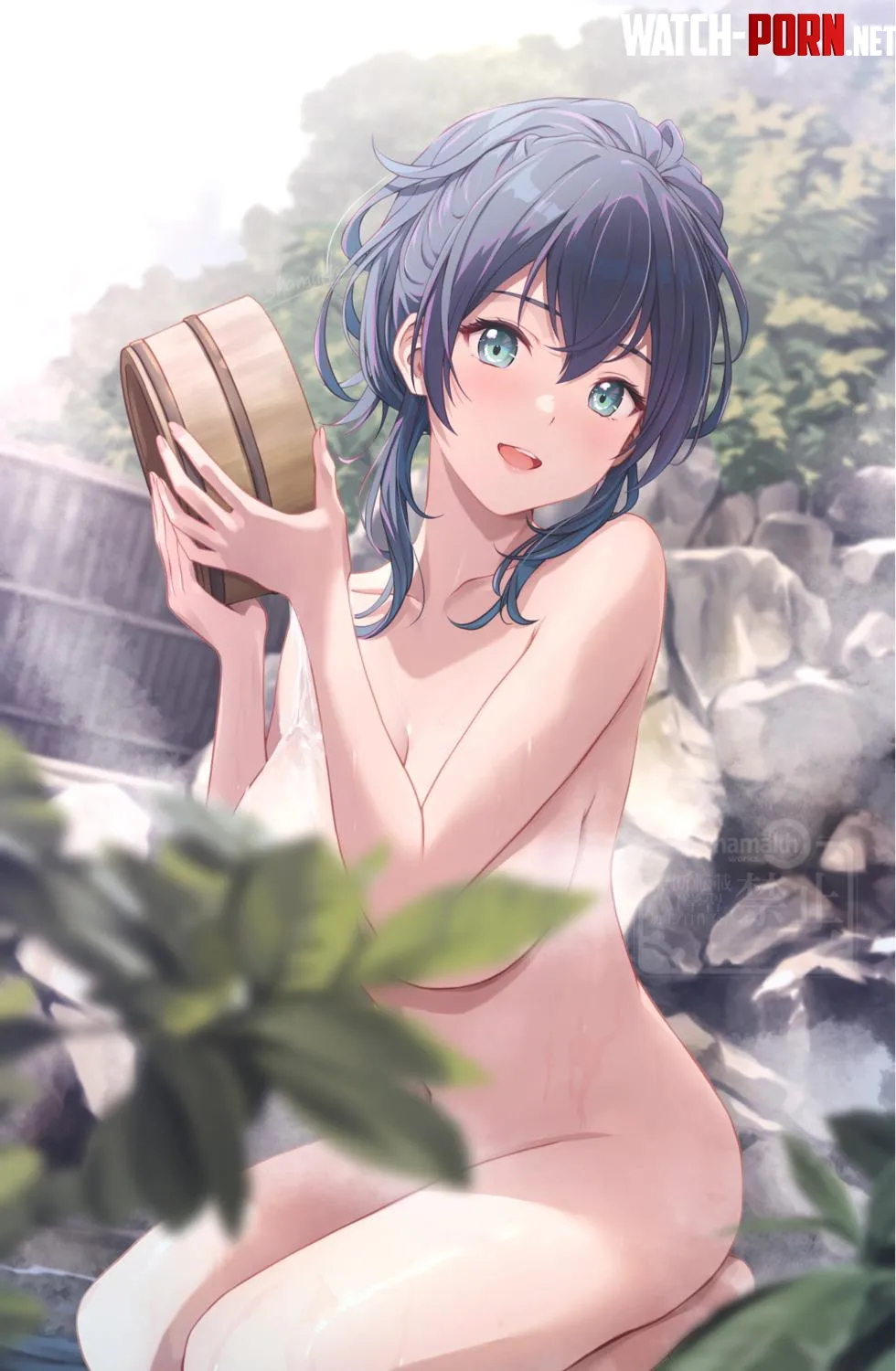 Uruka has a bath outdoors by RainDMask