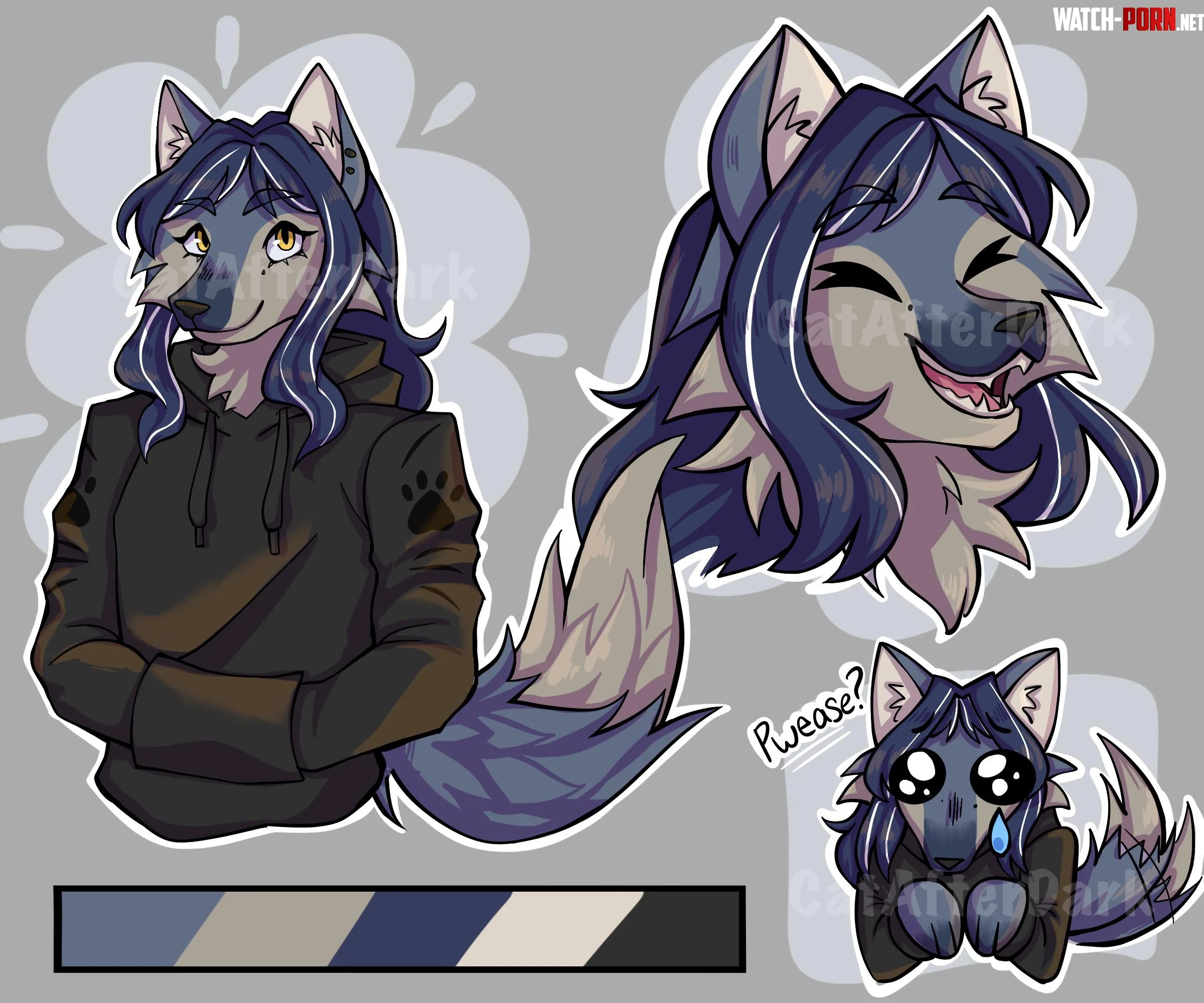 I designed my girlfriends fursona lt3 Art by me by CatAfterDark