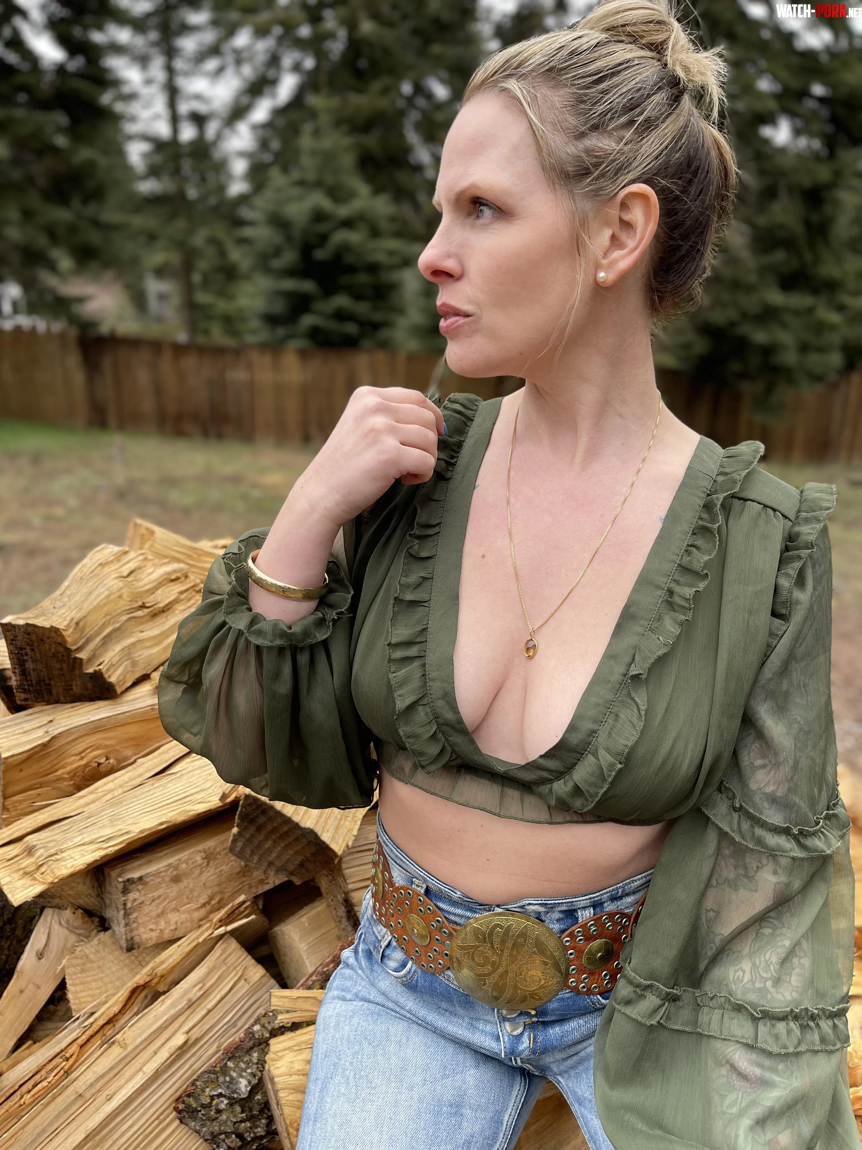 Stacking wood and now its break time by iamSkylerXO