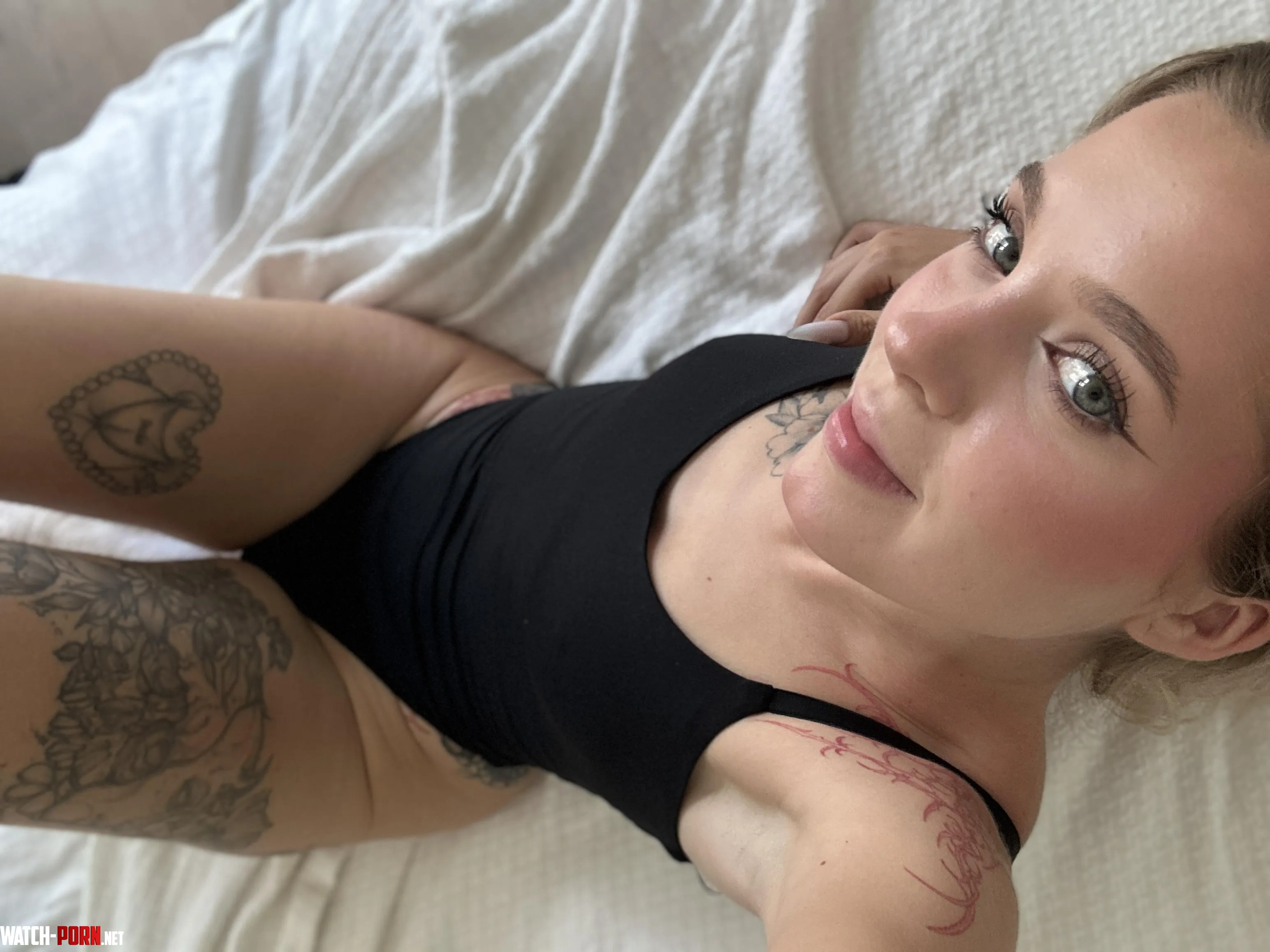 I hope you feel good about me lying on the bed for you like this by flippinmylid