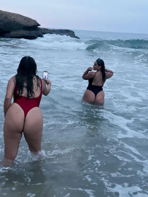 Thumbnail Beach Babes Flaunting Onepiece Fashion | Educational_Sort1707