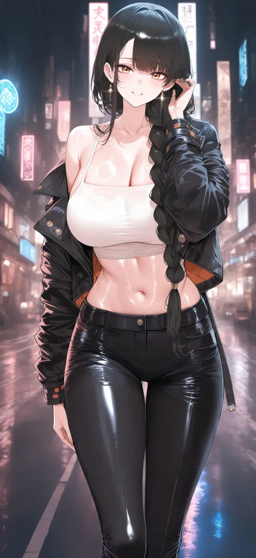 Thumbnail Explore the Perfect Full Black Outfit - CheetahSperm18 | animemidriff