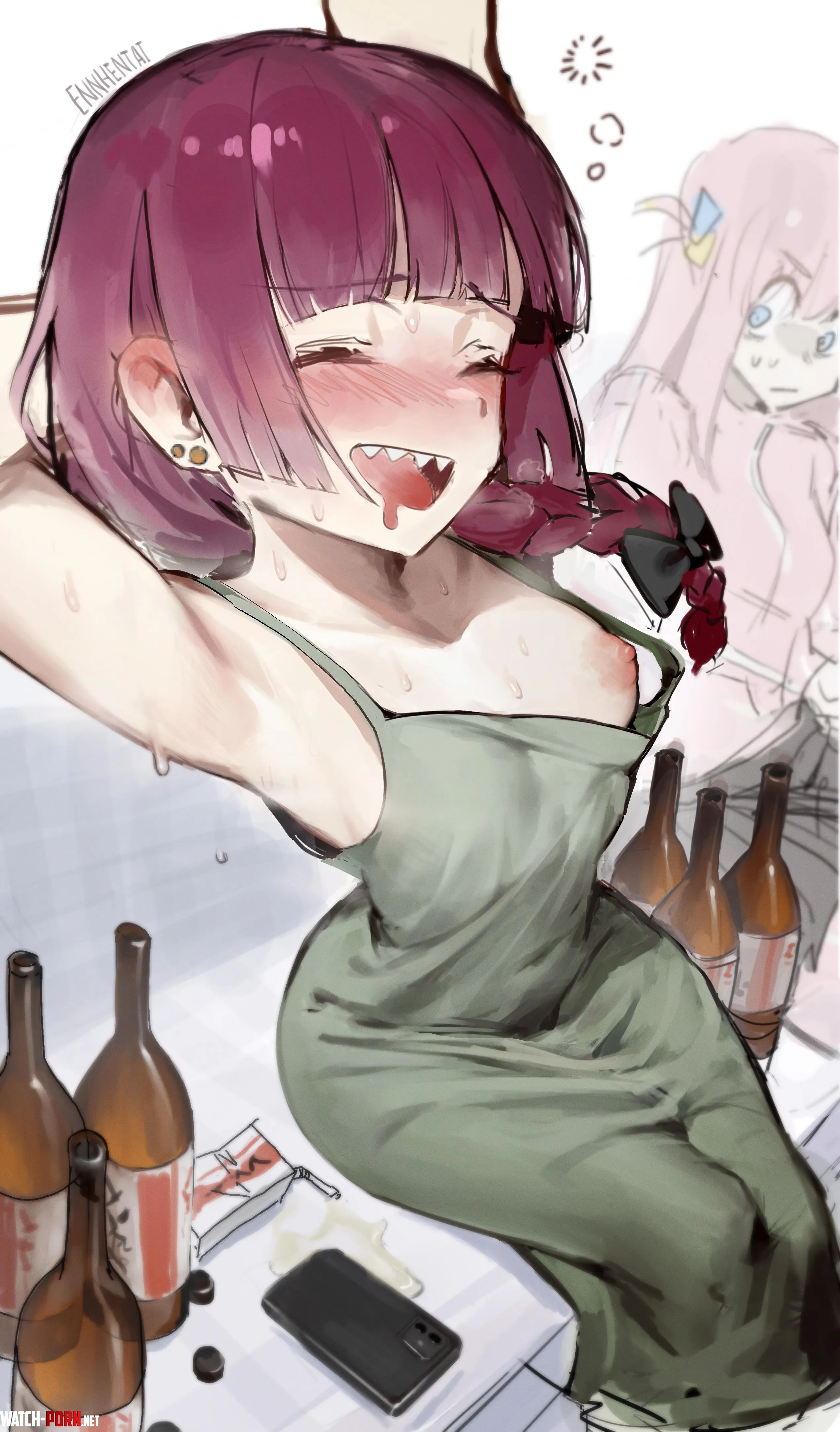 Kikuri having a nip slip by ENFanatic