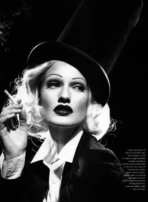 Thumbnail Karen Mulder as Marlene Dietrich: A Timeless Model Look by bil-sabab by bil-sabab