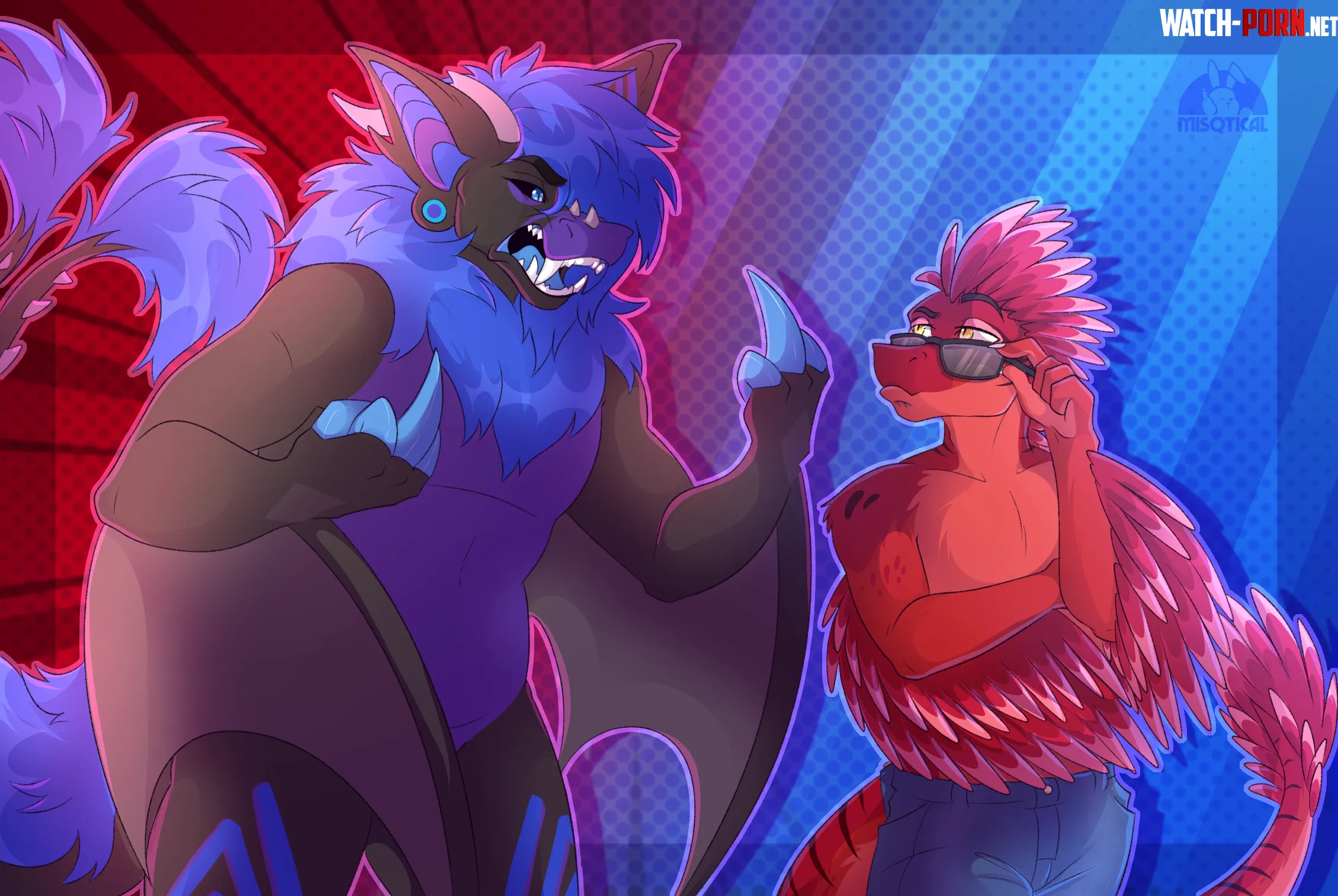 Red vs Blue CommissionArt by me by misqtical