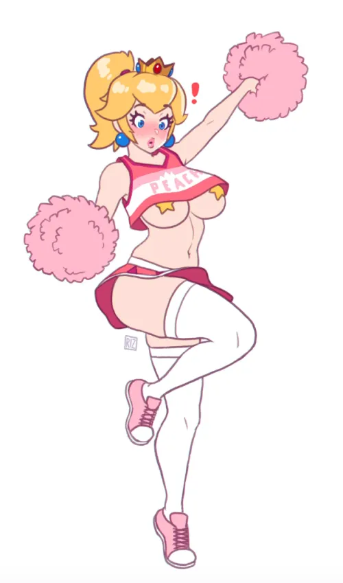 Thumbnail Cheerleader Peach Energy: baenivas Adds Spice to MarioRule34
