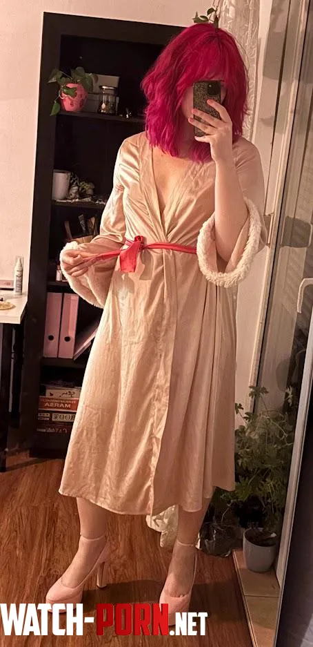 First time posting in here I hope youre all okay with pinkhaired trans girls in pink nightgowns and pink heels  by LeXXieX