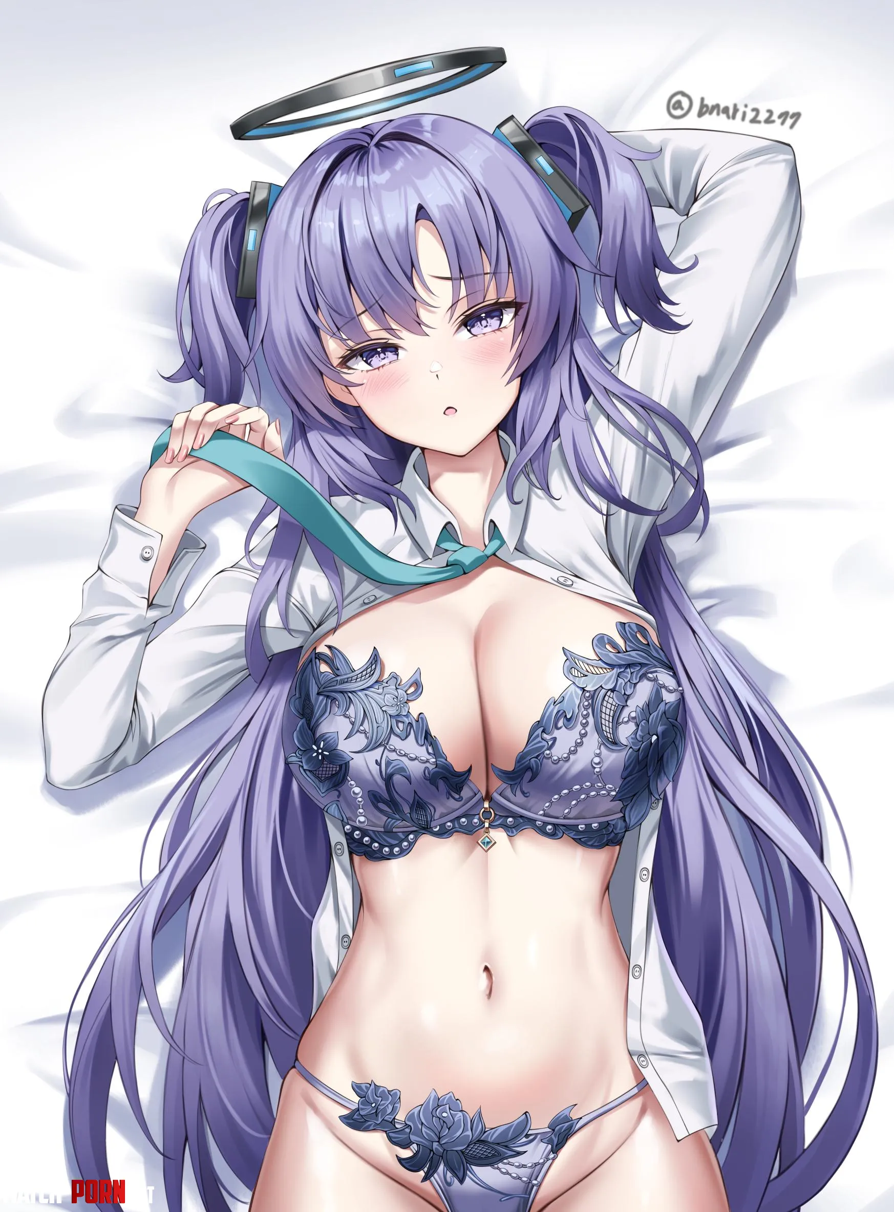 Yuuka in blue pantsu BNARI  Bnari2277 Blue Archive by elegantloveglimmer