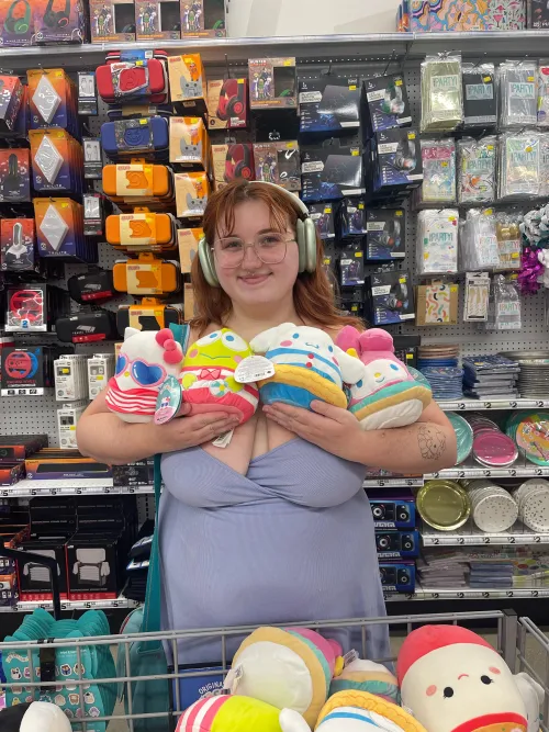 Thumbnail yourfairiegf: Chilly Adventures - Squishmallows in Tow! | braless