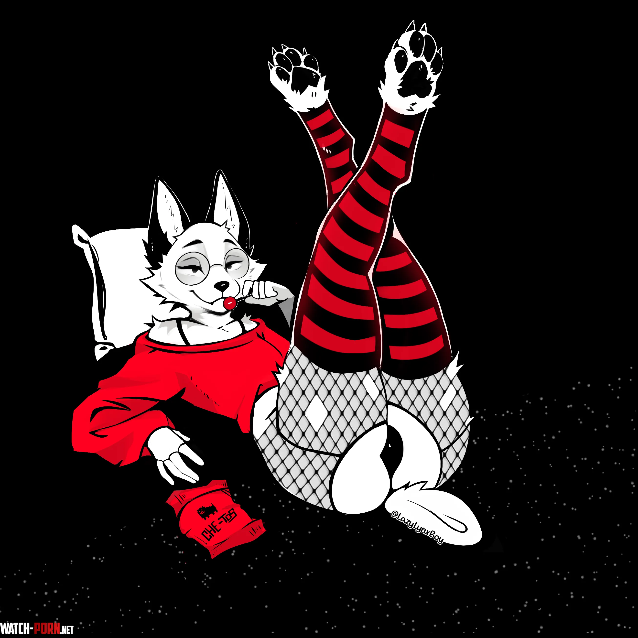 The trendy pose thingy but in negatives art by me 3c by LazyLynxBoy