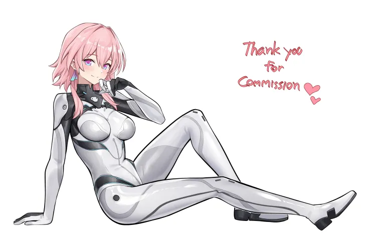 Thumbnail Enter the Fantasy Realm of March 7th in Plug Suit Honkai Star Rail by sugarpopyy