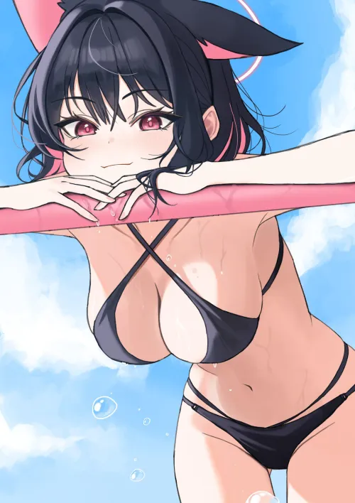 Thumbnail Kazusa's Style Revealed: Adorable Swimsuit Kazusa Blue Archive by marxsander2016