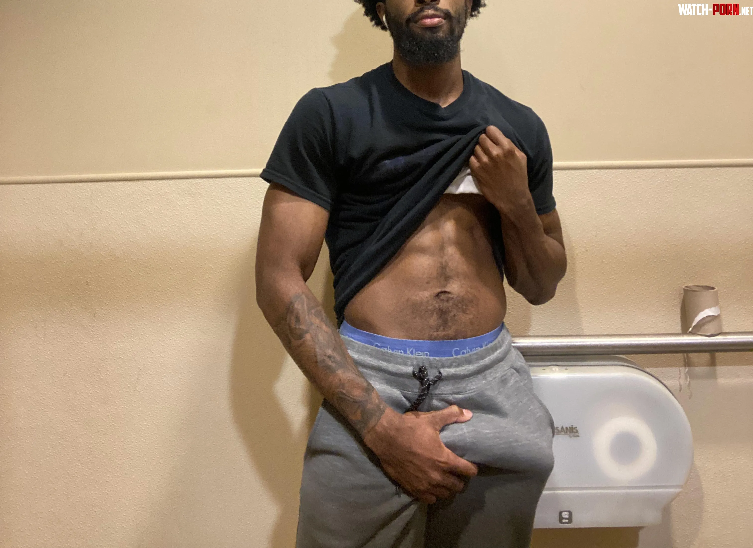 29 Straight work bathroom bulge by New-Pipe6346