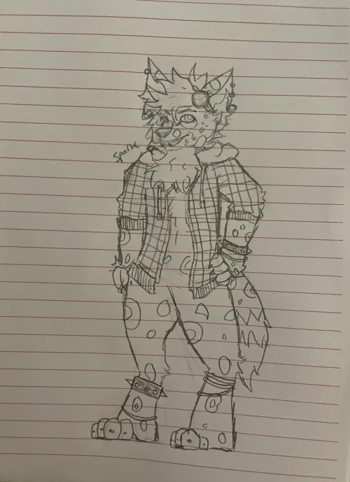 Thumbnail Welcome Spark the Punk Painted Dog: Meet My Furry Fursona | By Hunynutfox